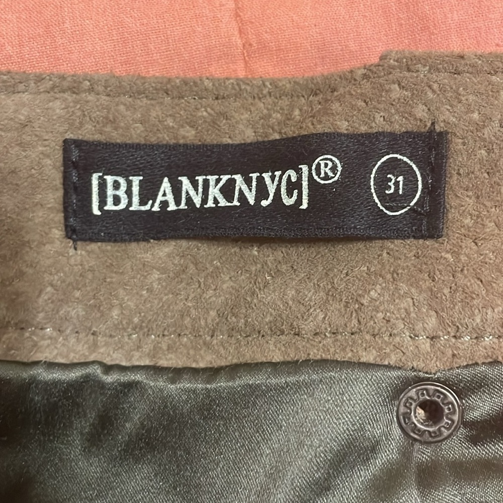 BLANKNYC | Suede Moto Mini Skirt | Olive Green/Gray Color | Size 31 - Picture 3 of 4
